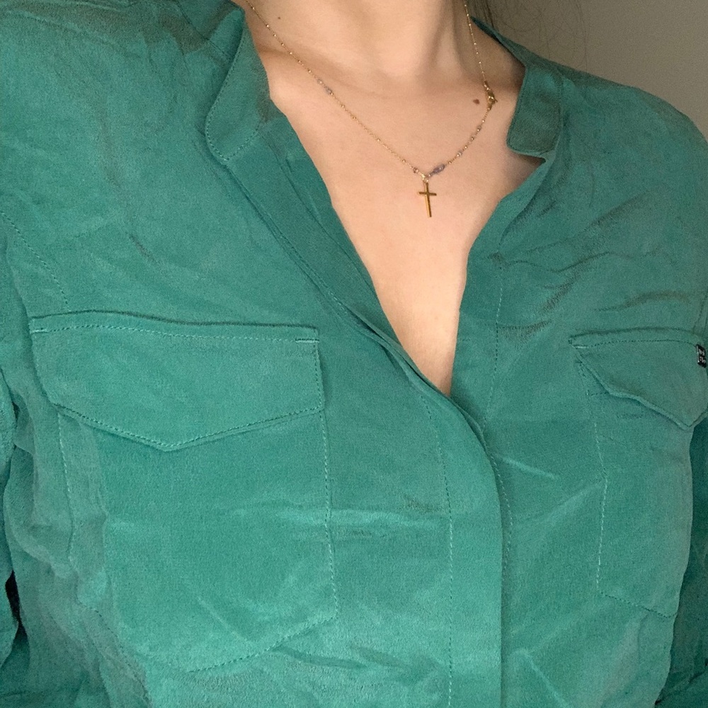 Forest Green Silk Dress